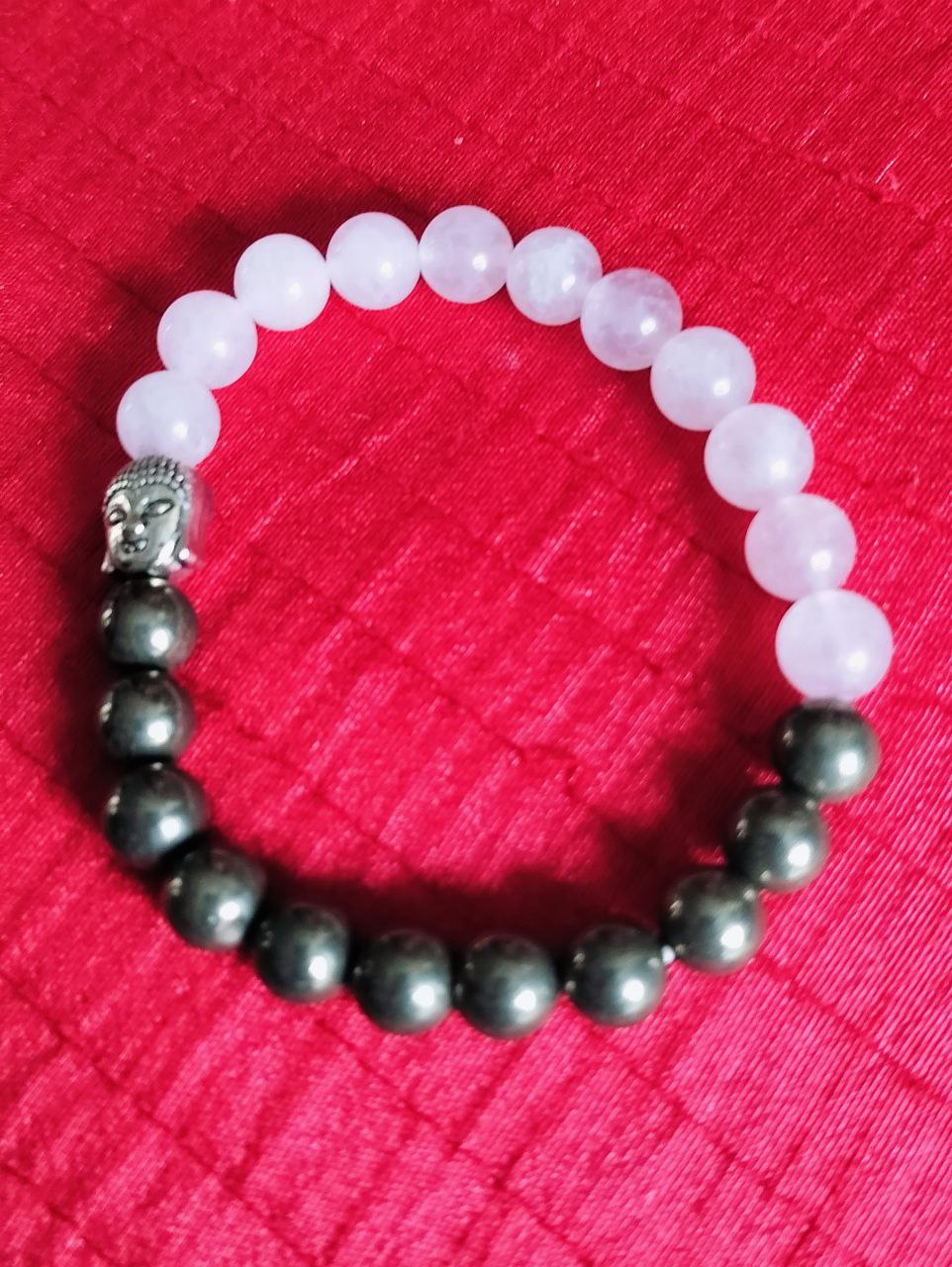 Love & MoneyMagnet™ Combined Rose Quartz and Pyrite Bracelet(Unisex)
